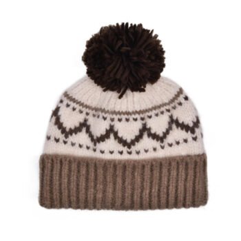 Custom High Quality Embroidery Logo Unisex Pompom Beanie Knit Pom Pom Hat Warm Winter Jacquard Bobble Hat